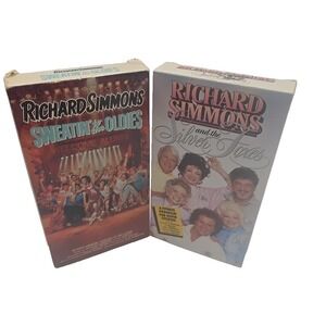 Richard Simmons Sweatin to the Oldies and Silver Foxes VHS Lot Fitness Workout